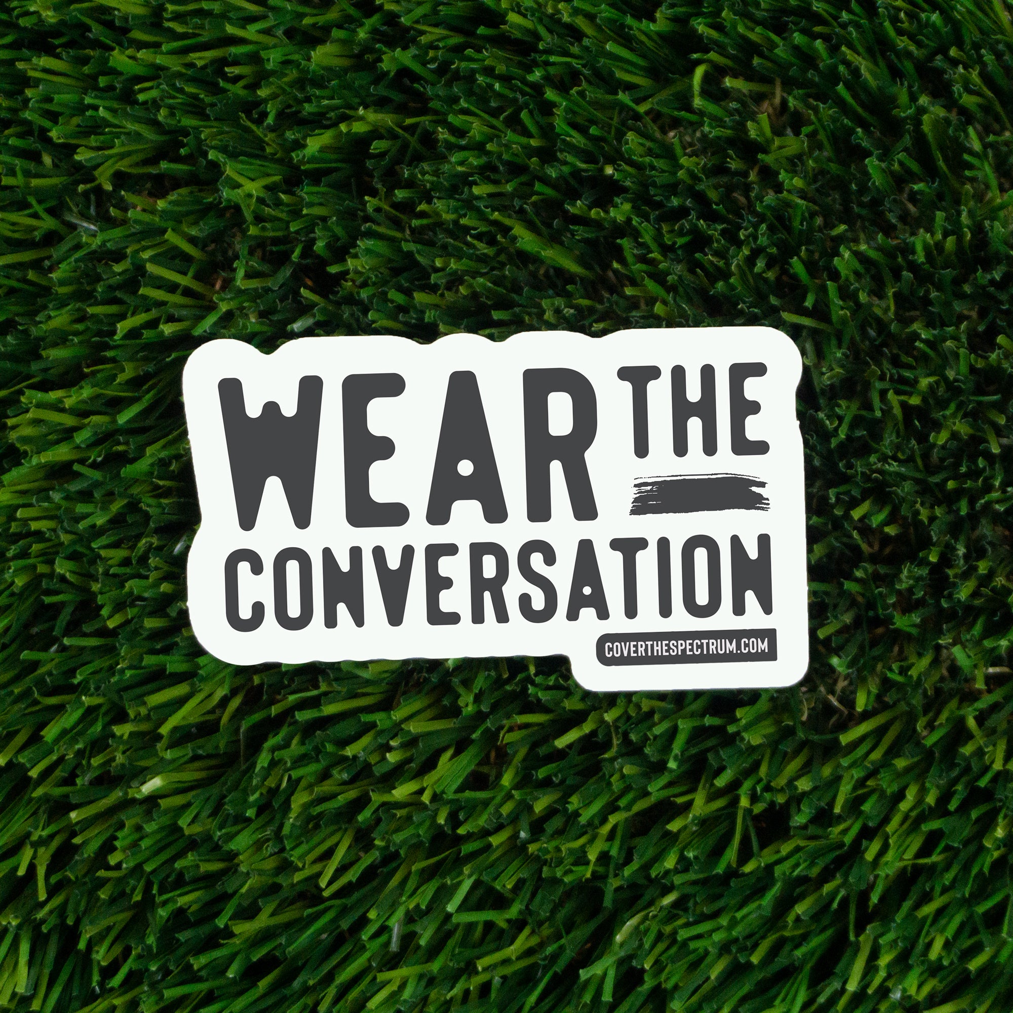 Wear The Conversation Die-Cut Autism Awareness Sticker – Cover The Spectrum